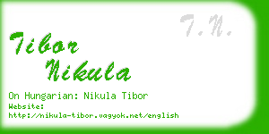 tibor nikula business card